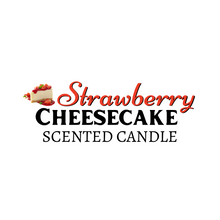 Load image into Gallery viewer, Strawberry Cheesecake Scented Candle - logo