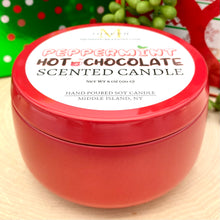 Load image into Gallery viewer, Peppermint Hot Chocolate Scented Candle
