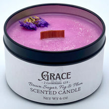 Load image into Gallery viewer, Grace Scented Prayer Candle - top front