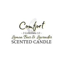 Load image into Gallery viewer, Comfort Scented Prayer Candle - logo
