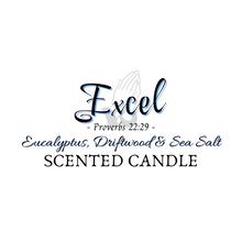 Load image into Gallery viewer, Excel Scented Prayer Candle - logo