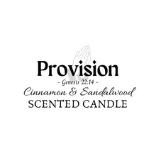 Load image into Gallery viewer, Provision Scented Prayer Candle - logo