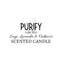 Load image into Gallery viewer, Purify Scented Prayer Candle - logo