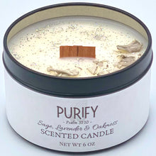 Load image into Gallery viewer, Purify Scented Prayer Candle - top front