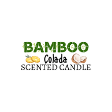 Load image into Gallery viewer, Bamboo Colada Scented Candle - logo
