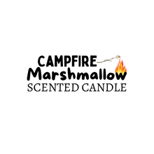 Load image into Gallery viewer, Campfire Marshmallow Scented Candle -  logo