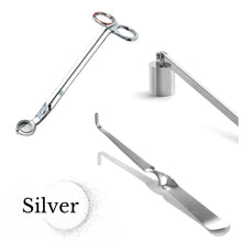 Load image into Gallery viewer, Candle Accessory Kit: Candle Snuffer, Wick Trimmer & Candle Dipper - Matte Black or Silver - M. Joseph Creations
