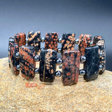 Load image into Gallery viewer, Amazon - The Warrior: Red Snowflake Jasper &amp; Hematite Bracelet

