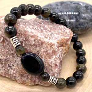 Look Good; Feel Good: Black Obsidian Bracelet