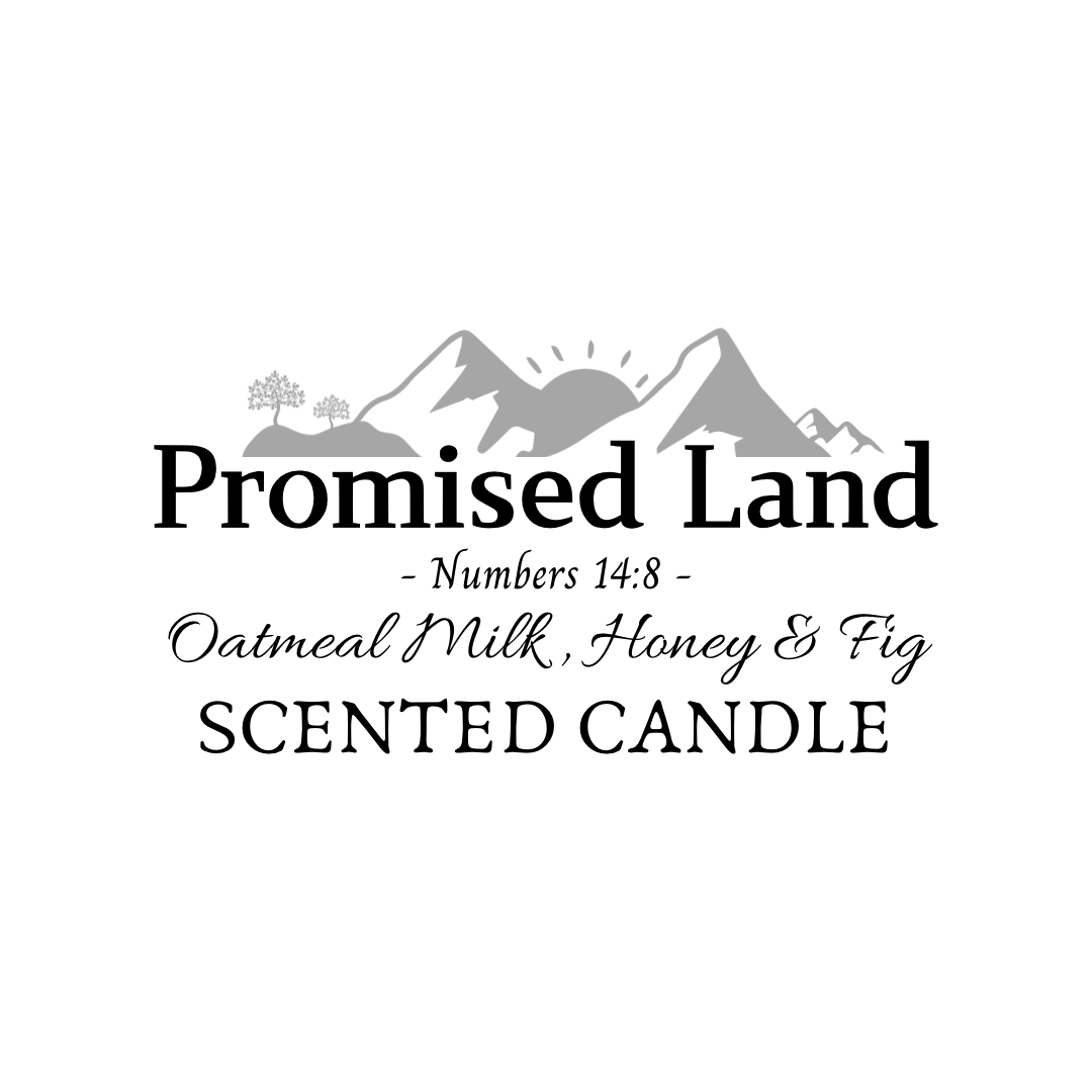 Promised Land: Oatmeal Milk, Honey & Fig Scented Candle - logo