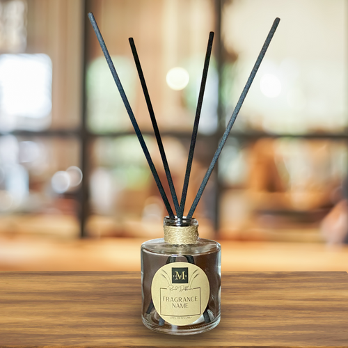 Clear Round Reed Diffuser - Black Reeds