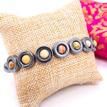 Load image into Gallery viewer, Can&#39;t Steal My Joy: Hematite &amp; Crazy Lace Agate Bracelet

