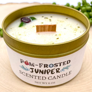 Pom-Frosted Juniper Candle (6 oz. net wt.)
