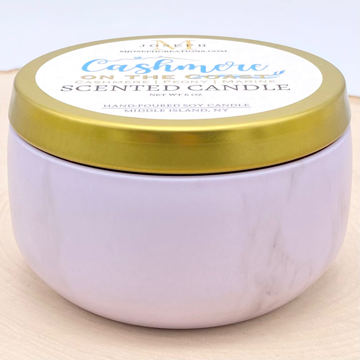 Cashmere on the Coast Scented Candle - with lid