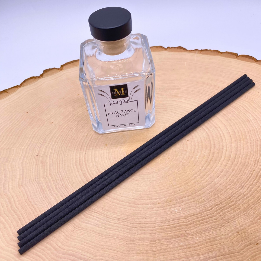Clear Cube Reed Diffuser: Black Reeds