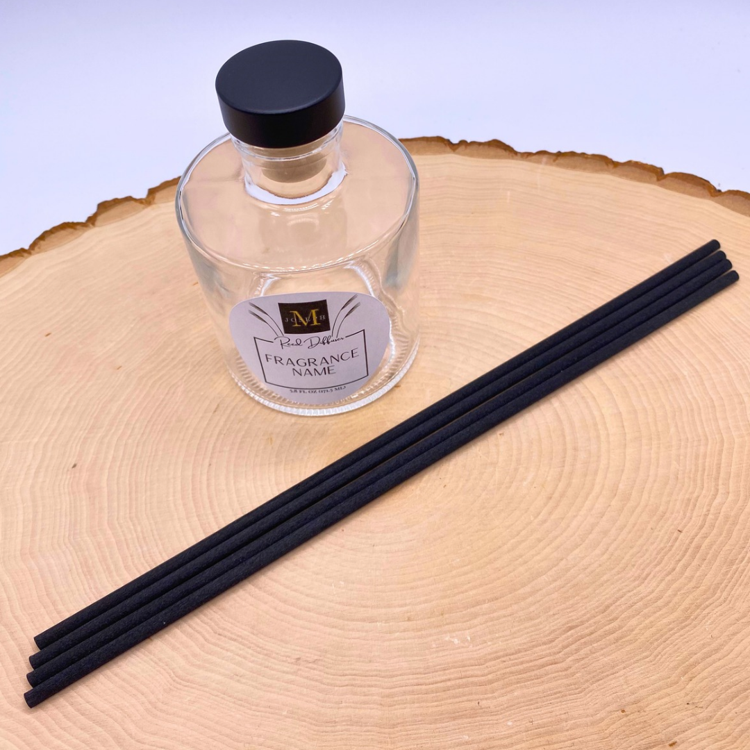 Clear Round Reed Diffuser: Black Reeds
