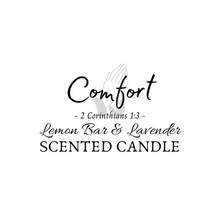 Load image into Gallery viewer, Comfort Prayer Candle (6 oz. net wt.): Lemon Bar &amp; Lavender
