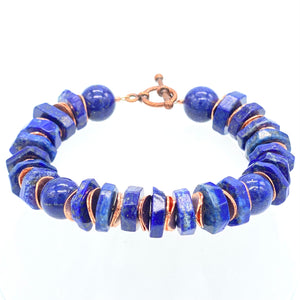 Aura & Peace: Lapis Lazuli Bracelet w/ toggle clasp