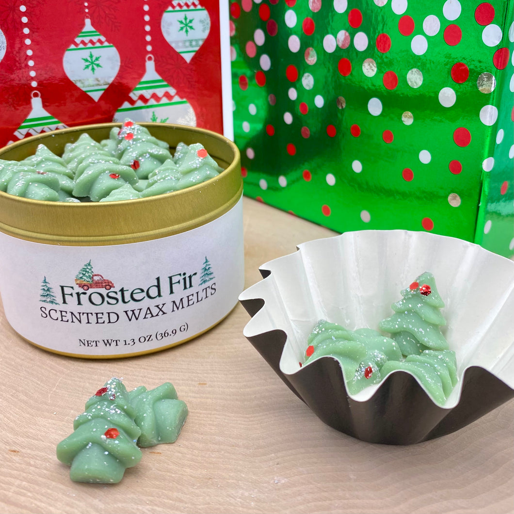 Frosted Fir Scented Wax Melts (Mini Trees)