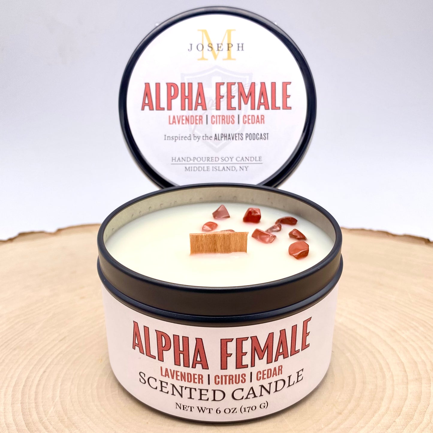 Alpha Female: Lavender, Citrus & Cedar Scented Candle