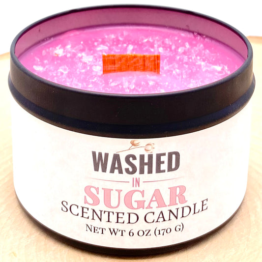 Washed in Sugar: Cotton, Sugar & Vanilla Scented Candle
