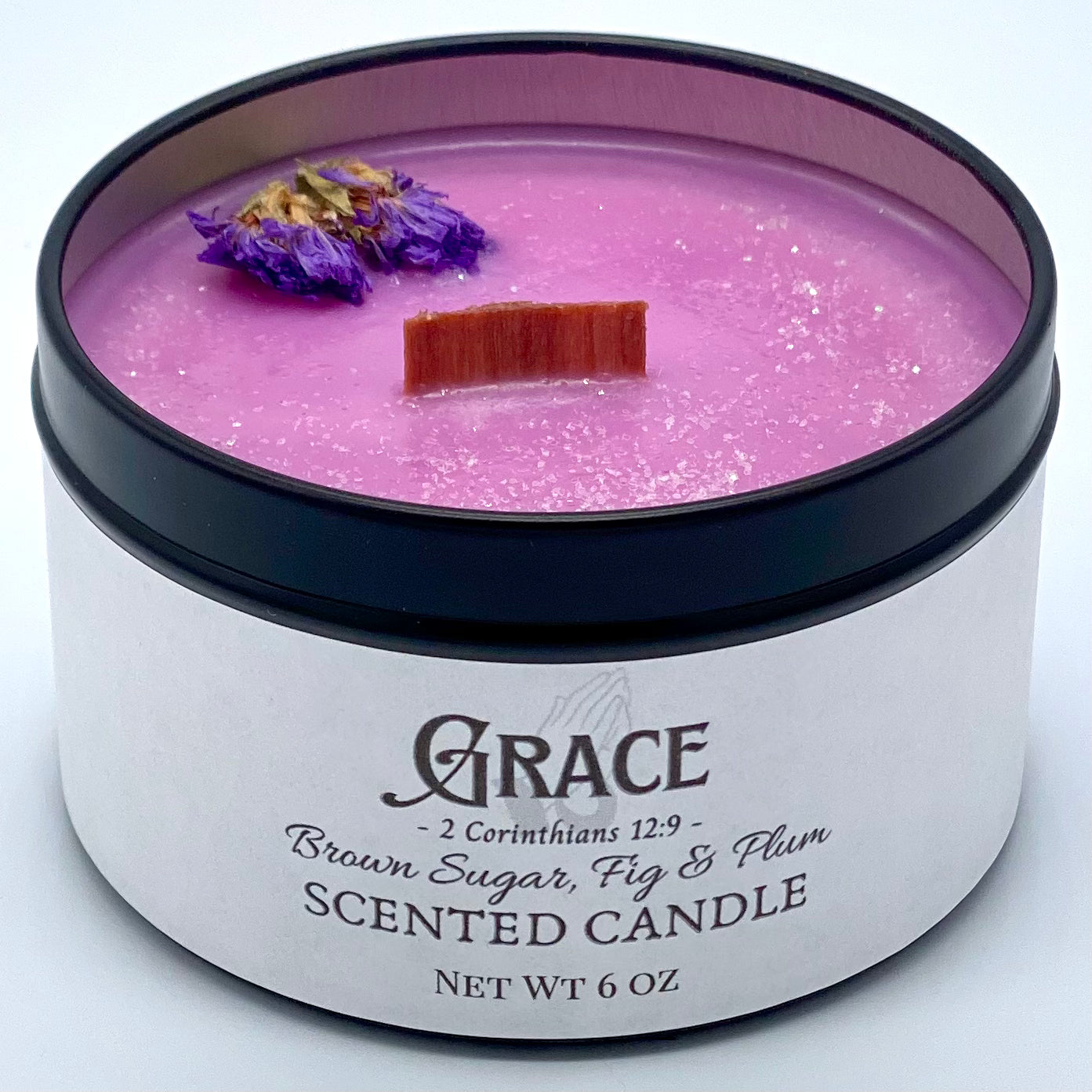 Grace Scented Prayer Candle - top front
