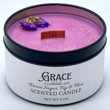 Load image into Gallery viewer, Grace Prayer Candle by (6 oz. net wt.): Brown Sugar, Fig &amp; Plum
