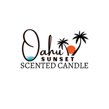 Load image into Gallery viewer, Oahu Sunset Scented Candle - logo
