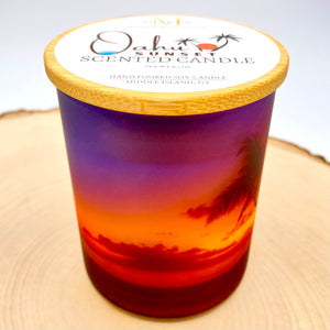 Oahu Sunset Scented Candle - top view