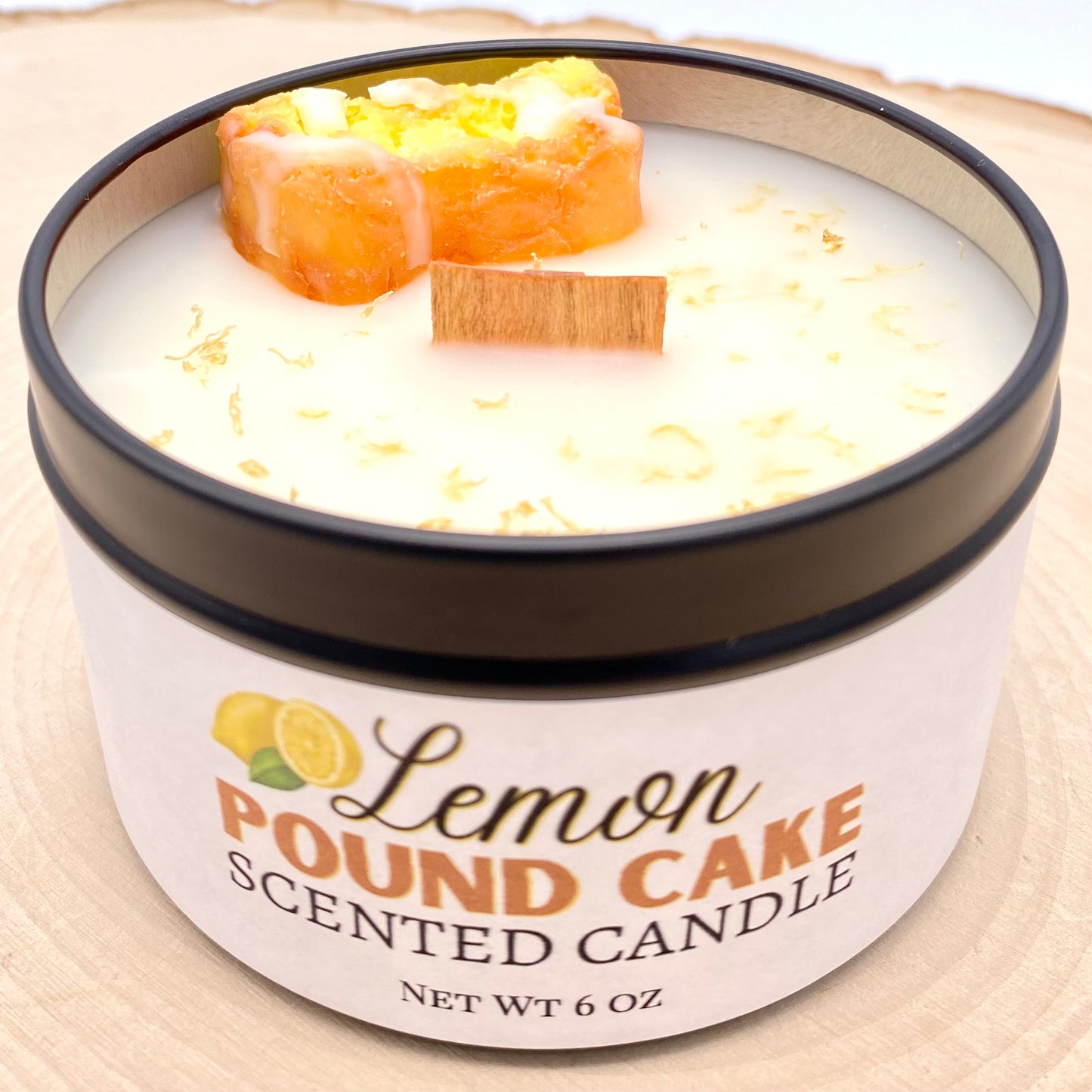 Lemon Pound Cake Scented Candle - top front