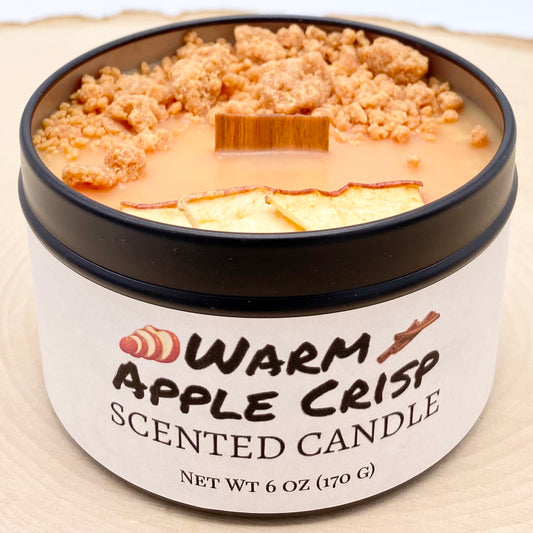 Warm Apple Crisp Scented Candle - top front
