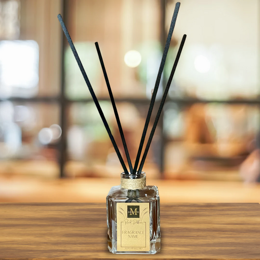 Clear Cube Reed Diffuser - Black Reeds