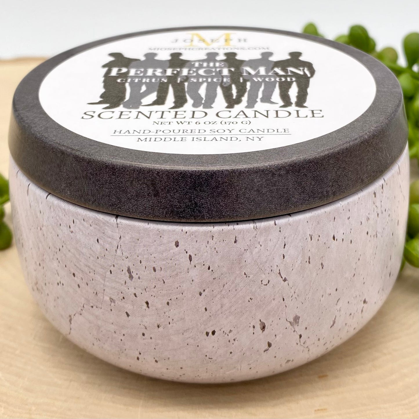 The Perfect Man: Citrus, Spice & Wood Scented Candle