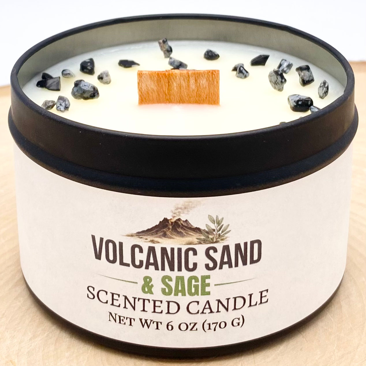 Volcanic Sand & Sage Scented Candle
