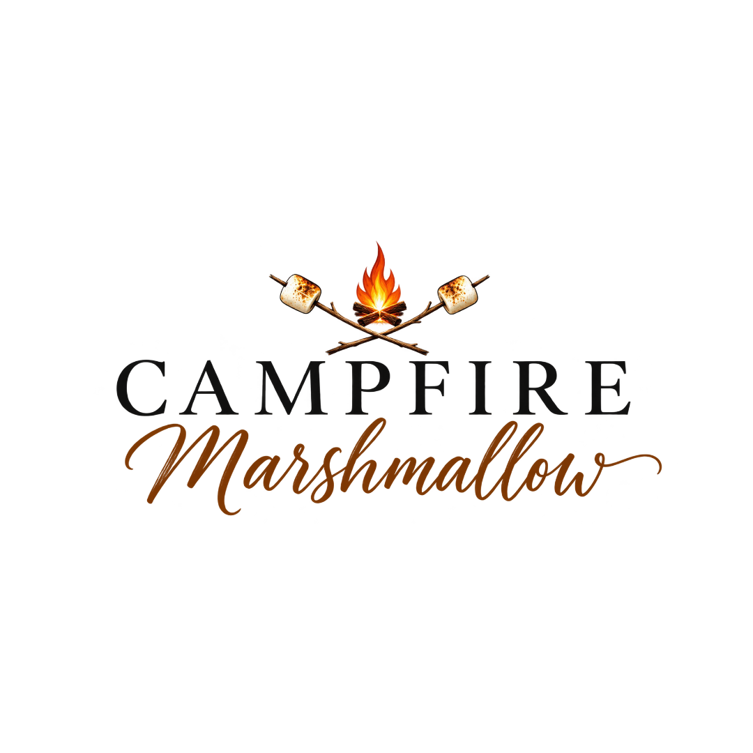 M. Joseph Creations Campfire Marshmallow Scented Candle label — hand-poured soy wax candle, 6 oz, made in New York