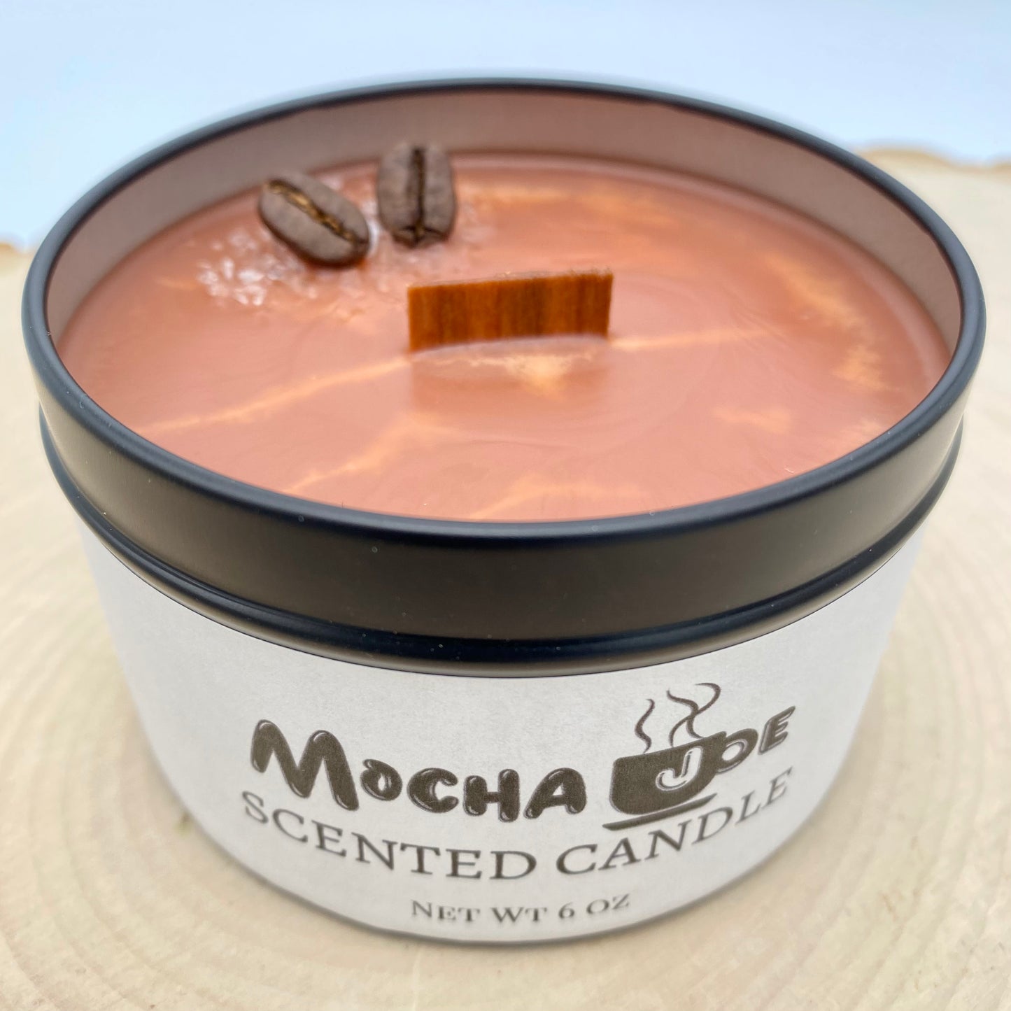 Mocha Joe Scented Candle - top front