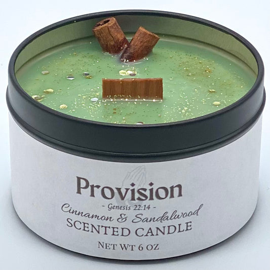 Provision Scented Prayer Candle - top front