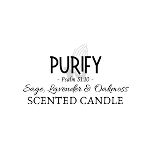Purify Prayer Candle (6 oz. net wt.): Sage, Lavender & Oakmoss