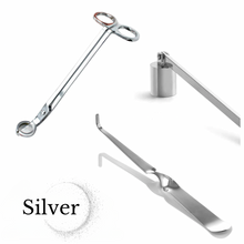 Load image into Gallery viewer, Candle Accessory Kit: Candle Snuffer, Wick Trimmer &amp; Candle Dipper - Matte Black or Silver
