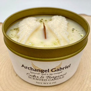 Archangel Gabriel Scented Prayer Candle  - top front