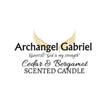 Load image into Gallery viewer, Archangel Gabriel Scented Prayer Candle  - logo
