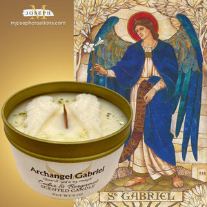 Archangel Gabriel Scented Prayer Candle  - social media copy