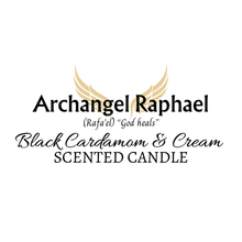 Load image into Gallery viewer, Archangel Raphael Scented Prayer Candle - logo
