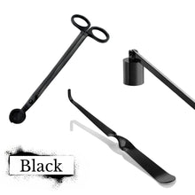 Load image into Gallery viewer, Candle Accessory Kit: Candle Snuffer, Wick Trimmer &amp; Candle Dipper - Matte Black or Silver - M. Joseph Creations
