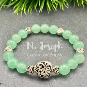 M. Joseph Crystal Creations: Green Aventurine stretch bracelet. Good luck bracelet that is stylish and purposeful.