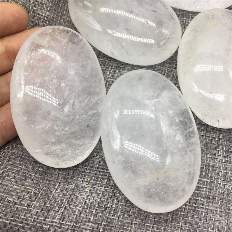 Crystal Quartz Palm Stone