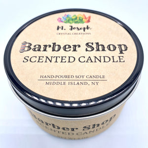 Barber Shop Men's Gift Set: Candle (6 oz.), Beard Oil (1 fl. oz.) & Beard Comb
