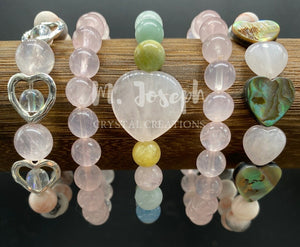 Your truest self will attract abundant love, both human and divine with this stack of five stunning bracelets.