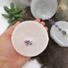 Load image into Gallery viewer, Selenite Crystal Bowl - Clearing/Charging Bowl
