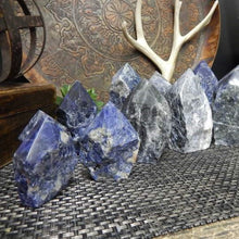 Load image into Gallery viewer, Sodalite Semi-Polished Crystal Point

